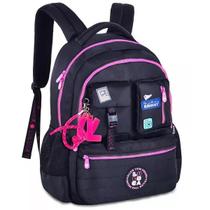 Mochila de Costas Juvenil Luluca, 17,5" LU24636 Cor:Preto Mochila de Costas Juvenil Luluca, 17,5" LU24636 Cor:Preto