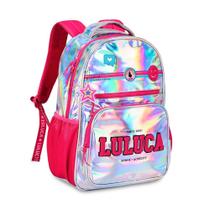 Mochila de Costas Juvenil Luluca Pvc Holográfica LU24012 - Clio Mochila de Costas Juvenil Luluca Pvc Holográfica LU24012 - Clio