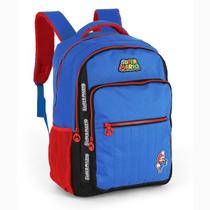 Mochila De Costas Juvenil Super Mario Bros - Luxcel Cor:Azul