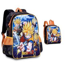 Mochila De Costas Lancheira Térmica Dragon Ball Z Meninos