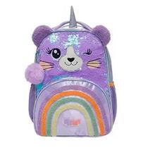 Mochila De Costas Leopardo Pack Me Sweet Brilhosa Com Orelha