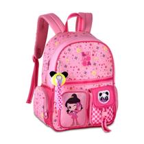 Mochila de Costas Luluca Infantil Meninas Escolar Pandinha