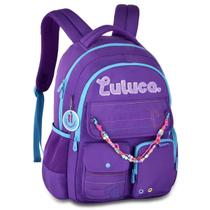 Mochila De Costas Luluca Meninas Pandinha Juvenil - Roxo