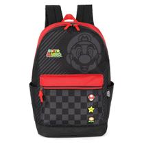 Mochila de Costas Luxcel Super Mário Bros Patch Vermelho