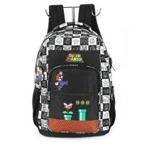 Mochila de Costas Luxcel Super Mário Quadriculada Preto