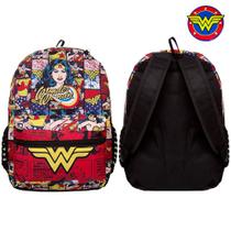 Mochila de Costas Menina Mulher Maravilha Passeio Toys 2U