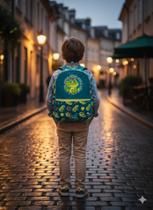 Mochila de Costas Menino Puket Jacaré Relax Azul Petróleo Mochila de Costas Menino Puket Jacaré Relax Azul Petróleo