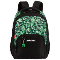 Mochila De Costas Minecraft Creeper Passeio Infantil Escolar