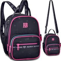 Mochila de Costas Mini Escolar Lancheira Termica Color RB Lovers Rebecca Bonbon Clio