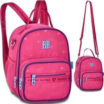 Mochila de Costas Mini Escolar Lancheira Termica Color RB Lovers Rebecca Bonbon Clio Mochila de Costas Mini Escolar Lancheira Termica Color RB Lovers Rebecca Bonbon Clio