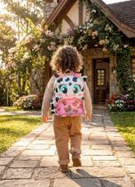 Mochila de costas mini passeio e escolar Puket Vaca Branca