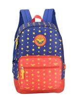 Mochila de Costas Mulher Maravilha Original Azul MS47251
