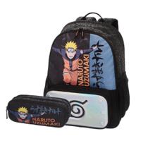 Mochila De Costas Naruto Escolar Com Estojo Infantil