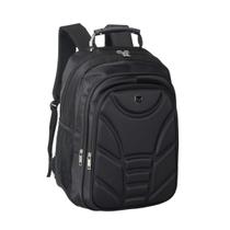 Mochila De Costas Notebook Preta C/ Cabo De Aço Frente em EVA Anti-Impacto Grande Yepp