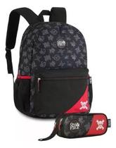 Mochila De Costas One Piece Com Estojo Duplo Meninos Escolar