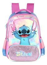 Mochila De Costas Original Stitch Holográfica Pelúciada