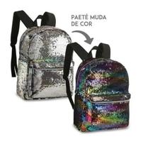 Mochila De Costas Paetê Muda Cor - Clio Ref: CG2027