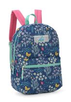 Mochila de Costas Passeio Azul e Rosa Flores Abelha Joaninha