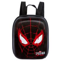 Mochila De Costas Preta Infantil Menino Spider Man Homem Aranha Miles Morales - Maxtoy Mochila De Costas Preta Infantil Menino Spider Man Homem Aranha Miles Morales - Maxtoy