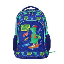 Mochila de Costas Rabisk Teen Dinossauro RKD5007M Cor: Azul