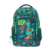 Mochila de Costas Rabisk Teen Dinossauro RKD5007M Cor: Verde