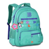 Mochila de Costas Rebeca Bonbon Flower Power - Verde - Clio Style