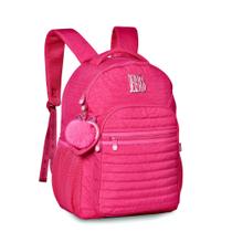 Mochila de Costas Rebecca Bonbon Crinkle Matelassê com Chaveiro RB24041 - Volta Às Aulas - Clio Style