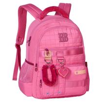 Mochila De Costas Rebecca Bonbon Escolar Chaveiro Pelúcia Cor:Rosa