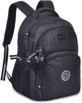 Mochila de Costas Rebecca Bonbon Escolar Feminina RB24527 17 Preta em Crinkle Lurex com Bolso Antifurto e Compartimento Notebook Mochila de Costas Rebecca Bonbon Escolar Feminina RB24527 17 Preta em Crinkle Lurex com Bolso Antifurto e Compartimento Notebook