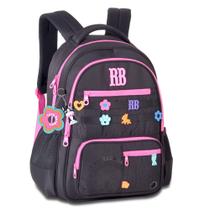 Mochila de Costas Rebecca Bonbon Flower Power RB26231 Grande Soft Juvenil Bolso Antifurto