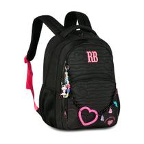 Mochila de Costas Rebecca Bonbon Heart Beats RB27010 Soft Juvenil Grande Escolar Bolso Antifurto