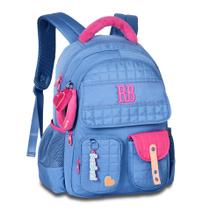 Mochila de Costas Rebecca Bonbon Plush Dreams RB26239 Grande Juvenil Bolso Antifurto Notebook Cor:Azul Mochila de Costas Rebecca Bonbon Plush Dreams RB26239 Grande Juvenil Bolso Antifurto Notebook Cor:Azul