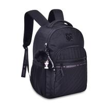 Mochila de Costas Rebecca Bonbon RB24514 Preta Com Bolso Antifurto Crinkle