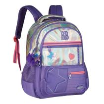 Mochila de Costas Rebecca Bonbon Shine Holográfica Violeta
