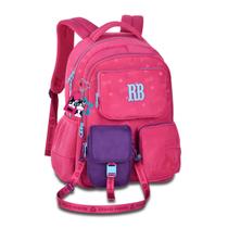 Mochila de Costas Rebecca Bonbon Urban Mix 2 em 1 RB26223 Grande Com Bolsinha Removível Cor:Rosa
