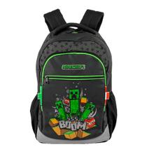 Mochila de Costas Sestini Minecraft Y Icons Preto e Verde Mochila de Costas Sestini Minecraft Y Icons Preto e Verde