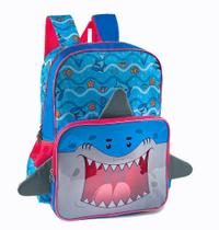 Mochila De Costas Shark Vermelho 2062 Menino Escolar