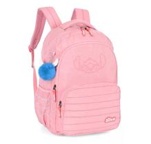 Mochila De Costas Stitch Com Divisão Laptop Juvenil Rosa - Luxcel