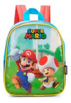 Mochila De Costas Super Mario Bros Azul Creche - Luxcel Mochila De Costas Super Mario Bros Azul Creche - Luxcel