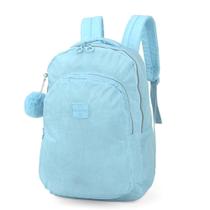 Mochila de Costas Tactel Pompom Up4you Turquesa