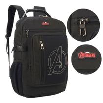 Mochila de Costas Vingadores Para Faculdade - Escolar - Trabalho - Cabo de Aço