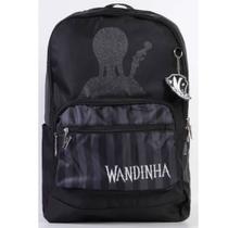 Mochila De Costas Wandinha Preta Com Glitter Luxcel