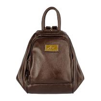 Mochila de couro 3 em 1 Sabrina café Feminino