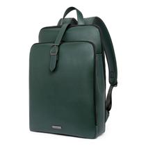 Mochila de couro CLUCI para mulheres, laptop de 15,6", verde