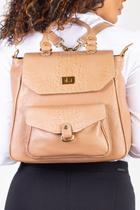 Mochila de couro croco Joanna