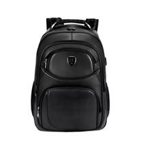 Mochila De Couro Executivo Impermeável Reforçada Usb Fone
