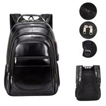 Mochila De Couro Grande Elegante Trabalho Reforçada Faculdade Escolar - New Bag