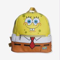 Mochila de Couro Infantil Bob Esponja Calça Quadrada Oficial - Zona Criativa