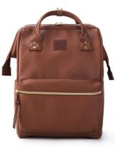 Mochila de couro Kah&Kee para mulheres e homens para laptop de 15 polegadas