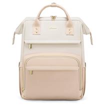 Mochila de couro LOVEVOOK para mulheres com compartimento para laptop de 15,6" Mochila de couro LOVEVOOK para mulheres com compartimento para laptop de 15,6"